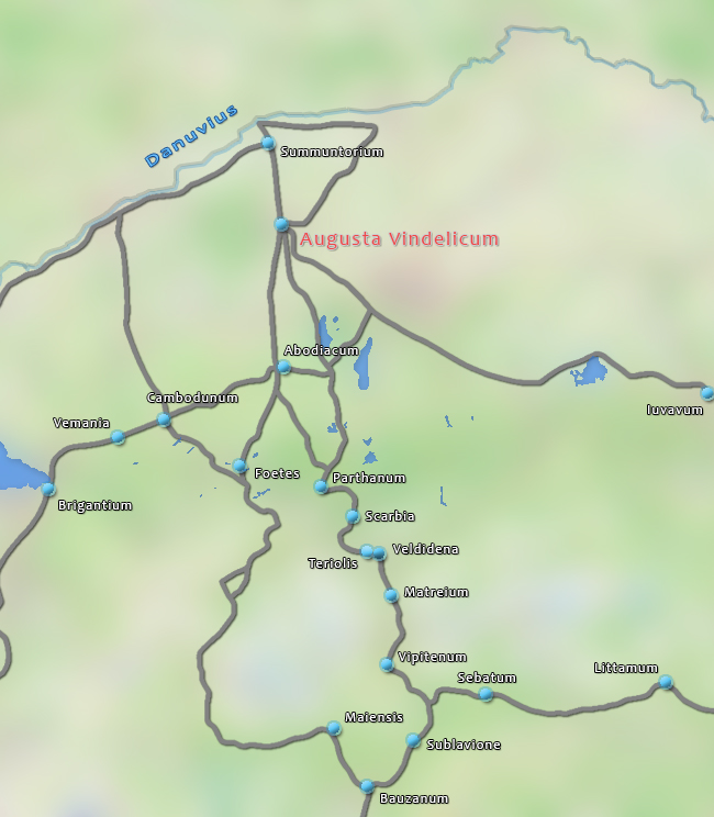 roemerstrassen, strassennetz