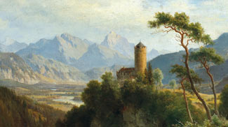 schloss klamm, obsteig, ludwig halauska, 1878
