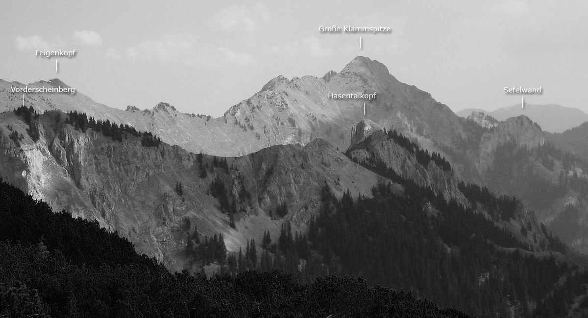 Klammspitz-Gruppe Panorama