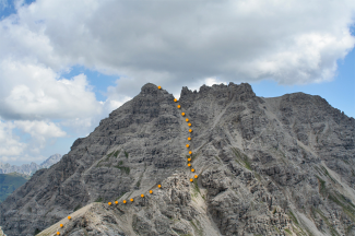 leilachspitze schutt schrofen kletterei leicht