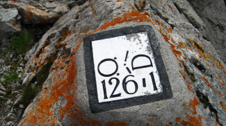 Grenzstein an der Jochspitze