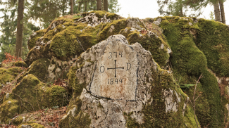 Grenzmarkierung am Alpseeblick