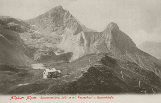 Rappenseehütte mit Rappenkopf und Rappenköpfle