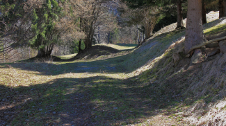 Via Claudia Augusta als Hohlweg nördlich der Ehrenberger Klause