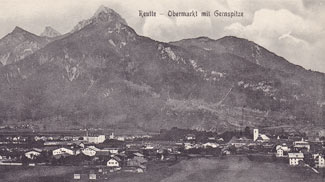 Reutte - Obermarkt mit Gernspitze