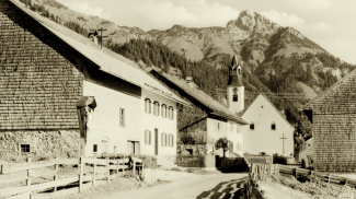 dorfstraße nesselwängle gaichtspitze kirche