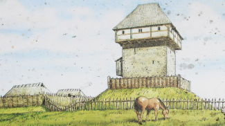 burg schönberg  rekonstruktionszeichnung