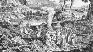 noah  opfergabe  siegerbild  münchner akademie  1814  joseph anton koch