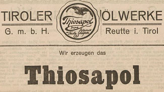 ölwerke reutte steinöl thiosapol