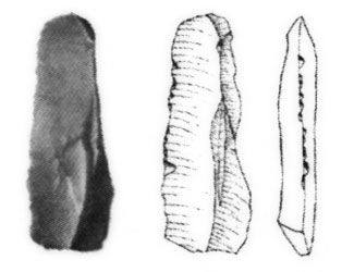 am Rothornjoch aufgefundenes Steinwerkzeug