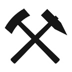 Symbol Bergbau - Zunftzeichen Bergleute