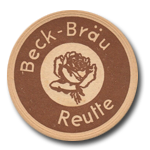 bierdeckel, brauerei beck, reutte