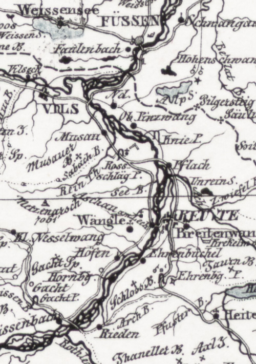 Lechfluss - der Lech um 1800