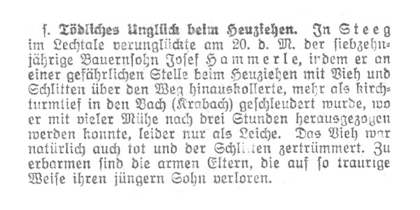 unglück heuziehen abgestürzt josef hammerle josef