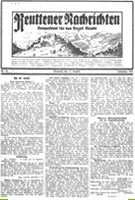 Reuttener Nachrichten 1929