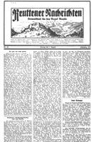 Reuttener Nachrichten 1930